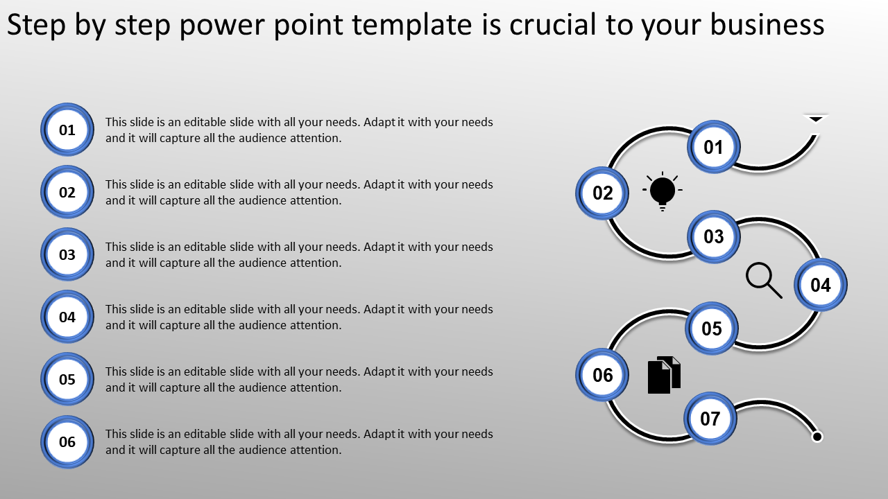 Free - Charming Step by Step PowerPoint Template Themes Design